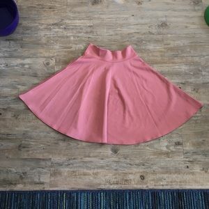 Pink circle swing skirt